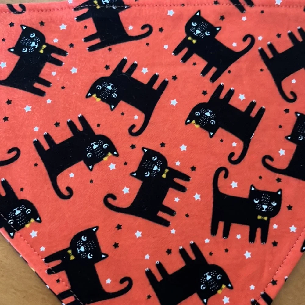 Halloween cats/candy corn baby bandana bib